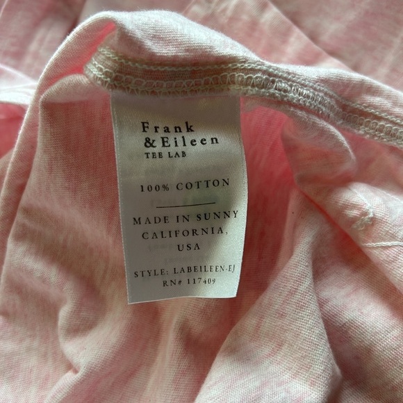Frank and Eileen Shirt Tee Lab Eileen Button Down Pink Marled Cotton Top S NEW - Picture 9 of 13